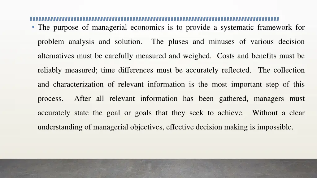 the purpose of managerial economics is to provide