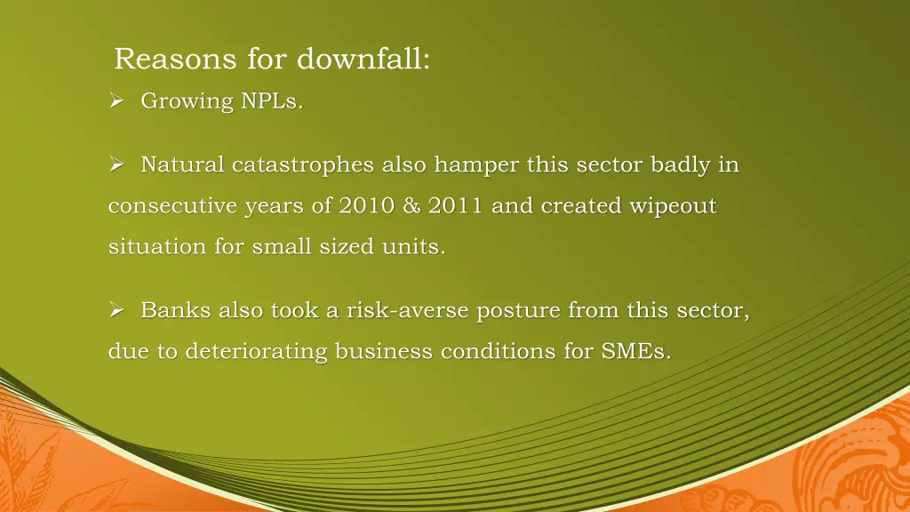 reasons for downfall growing npls