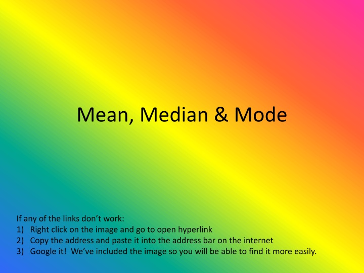 mean median mode