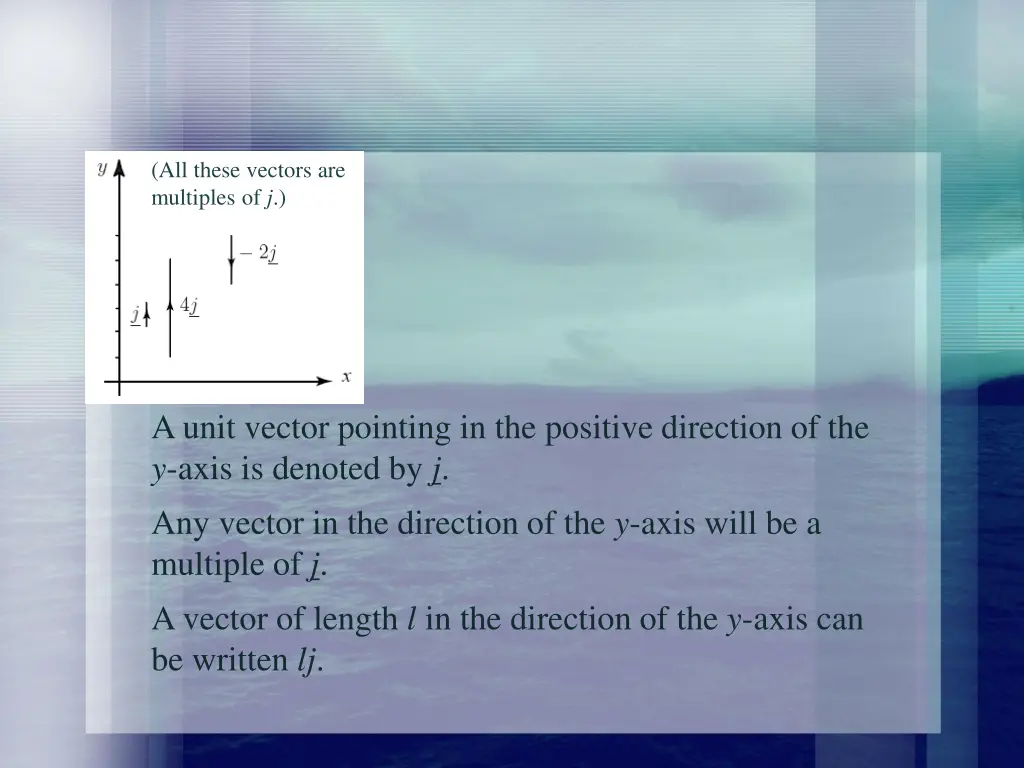 all these vectors are multiples of j