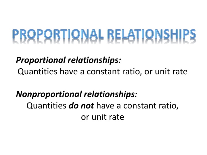 proportional relationships quantities have