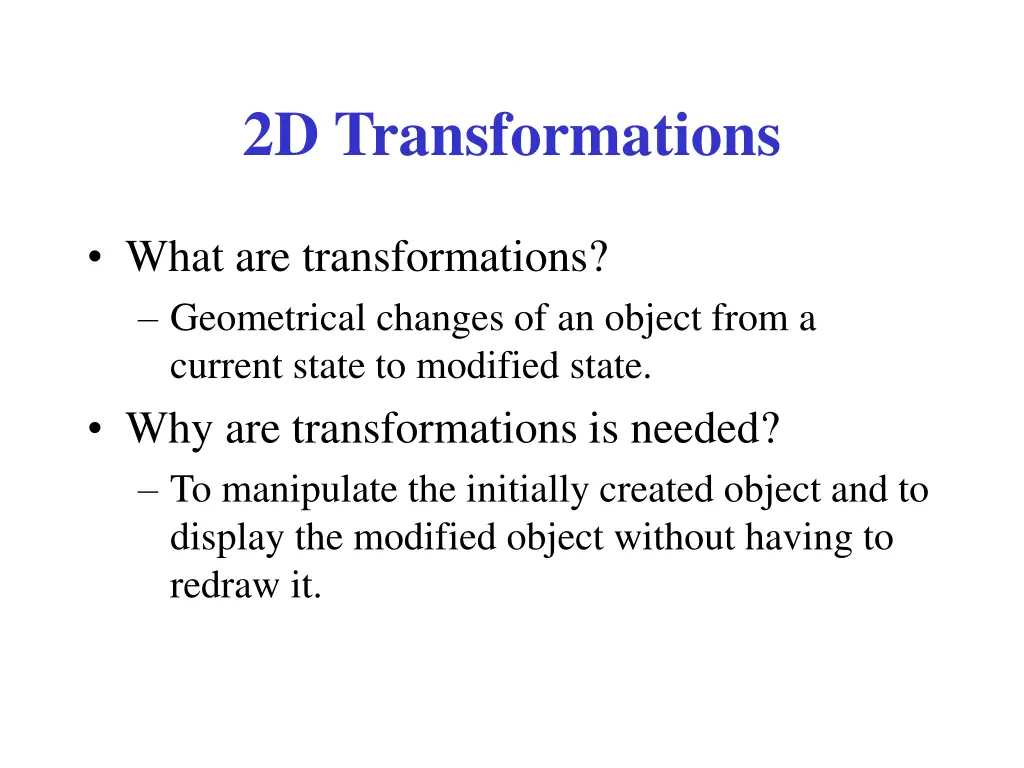 2d transformations 1