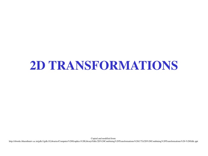 2d transformations