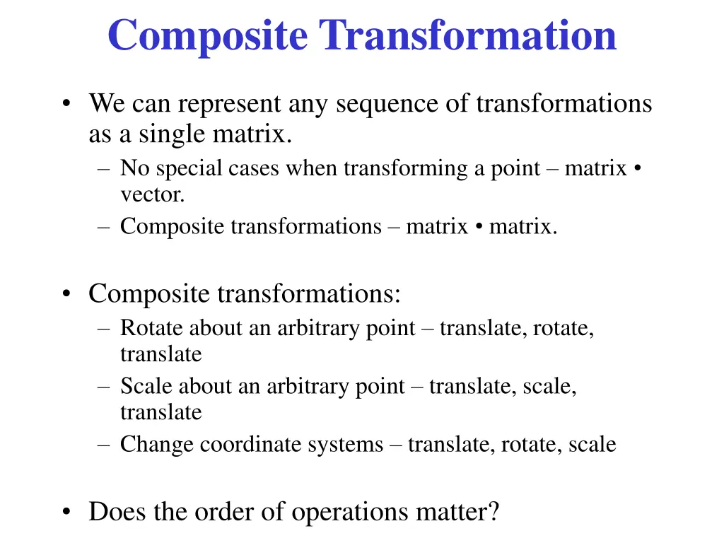 composite transformation