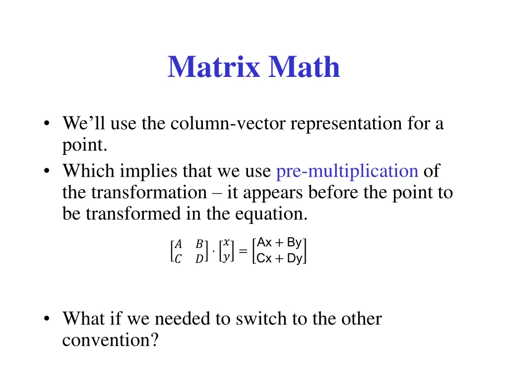 matrix math 4