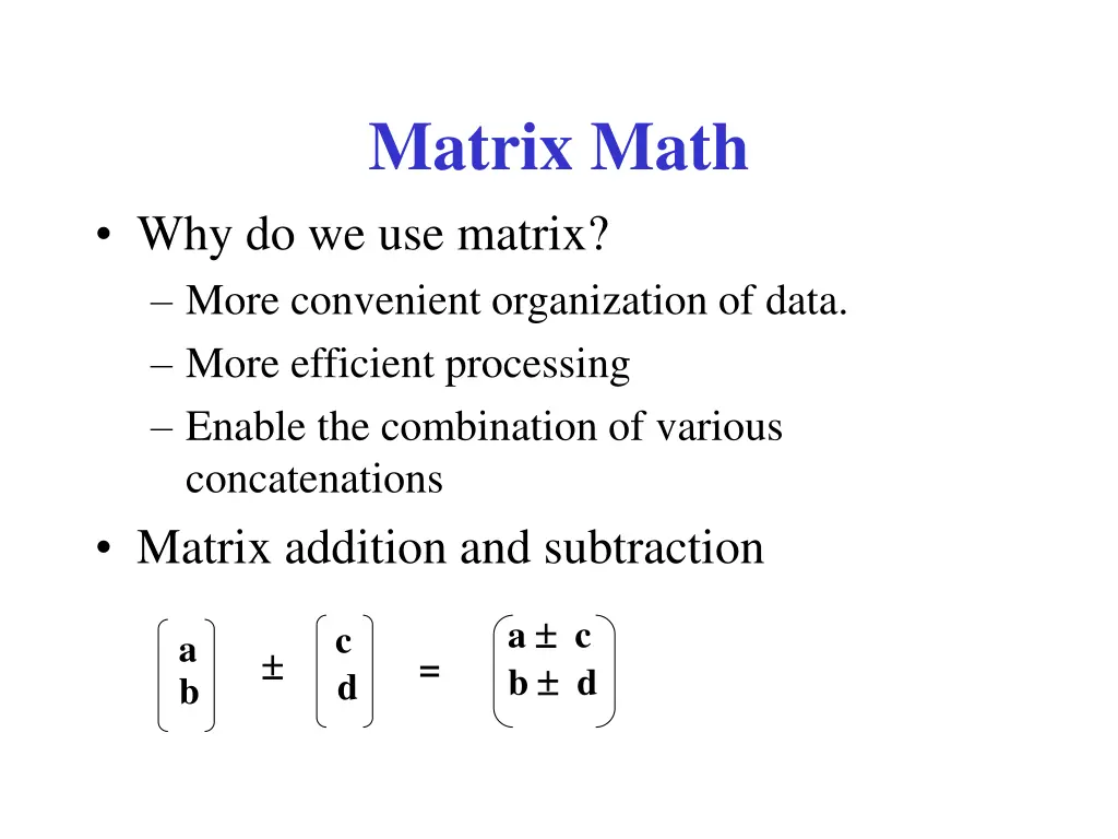 matrix math