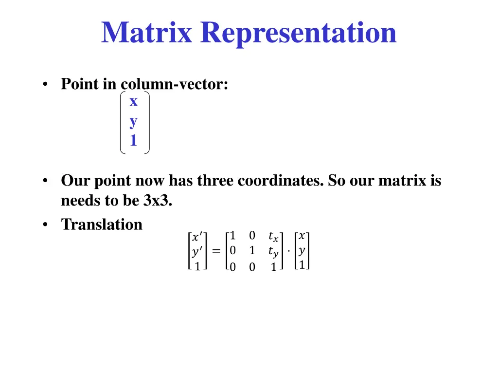 matrix representation