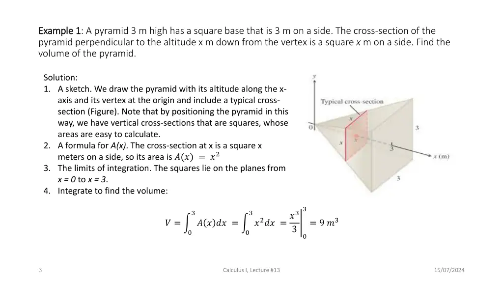 example example 1 1 a pyramid 3 m high