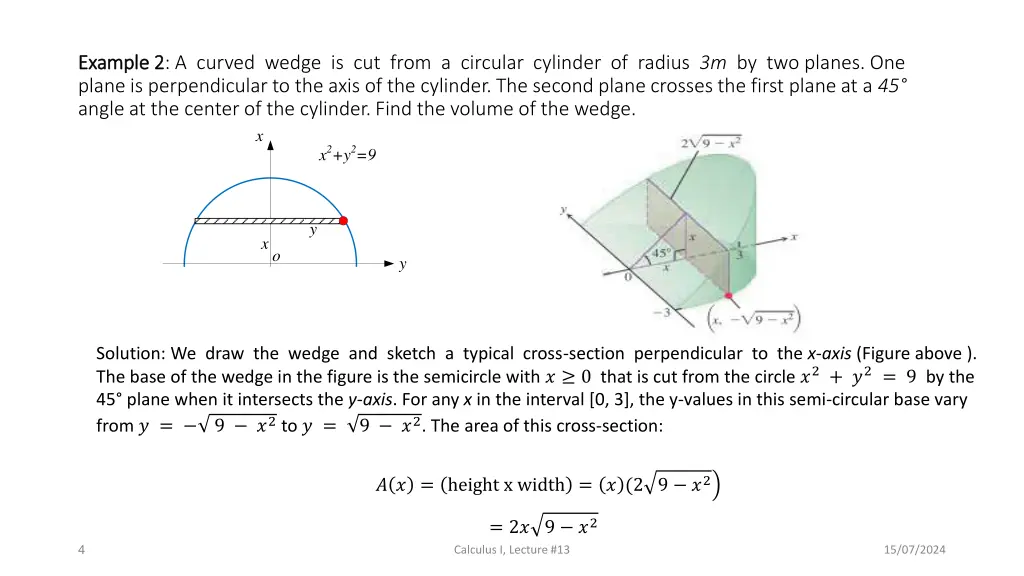 example example 2 2 a curved wedge is cut from