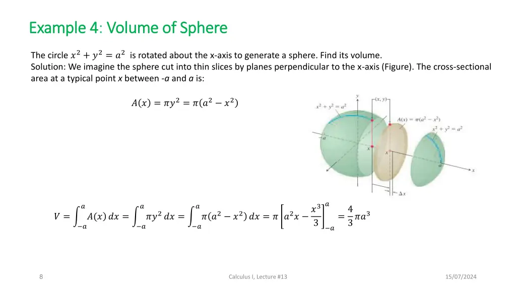 example example 4 4 volume of sphere volume