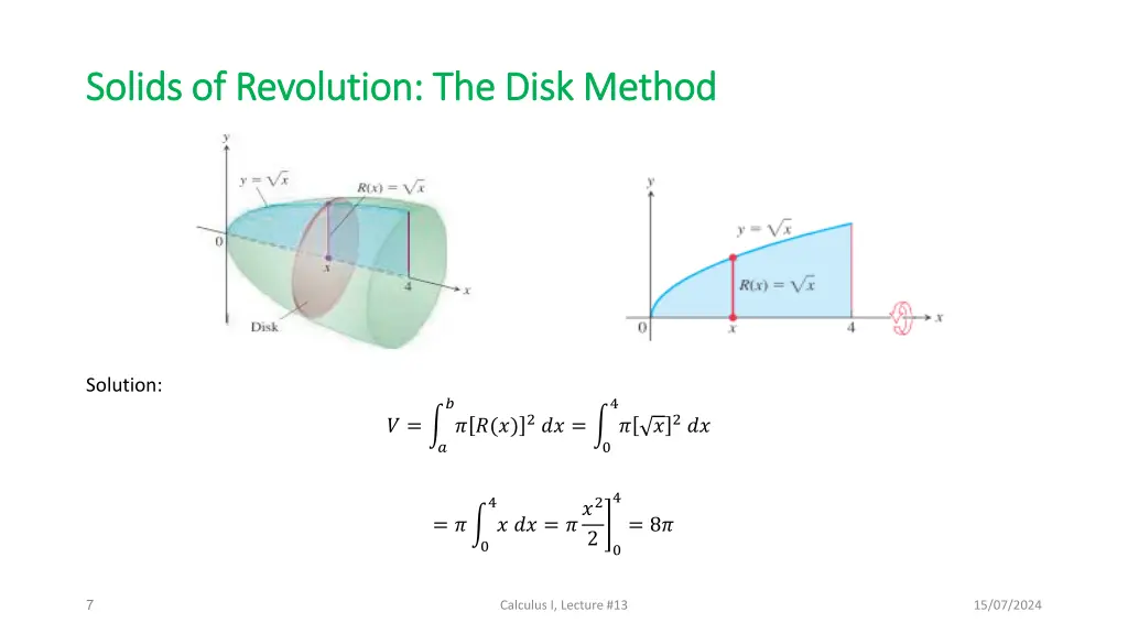 solids of revolution the disk method solids 1