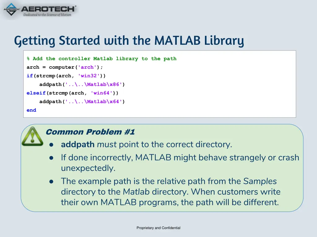 getting started with the matlab library 1