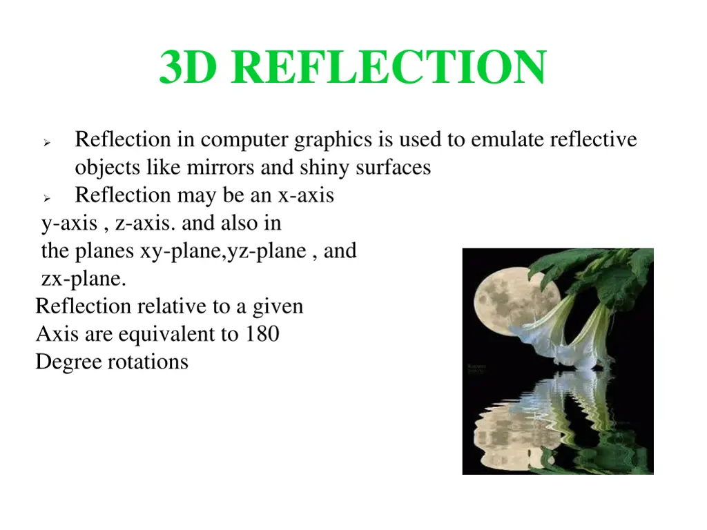 3d reflection