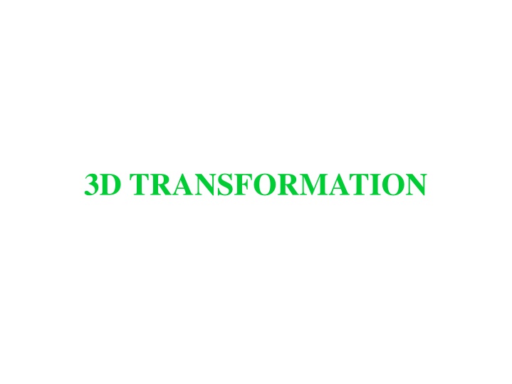 3d transformation