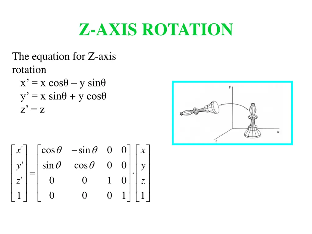 z axis rotation