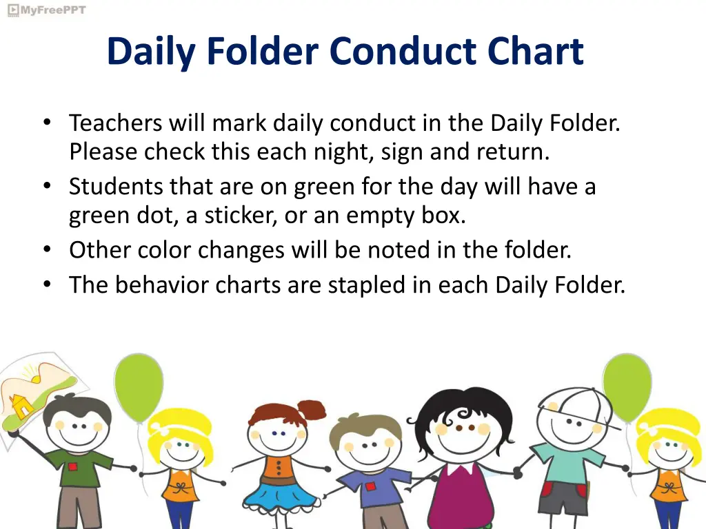 daily folder conduct chart