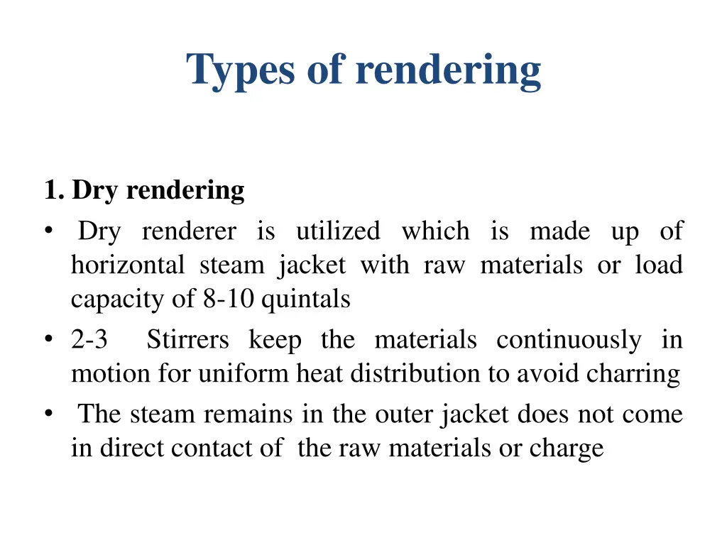 types of rendering