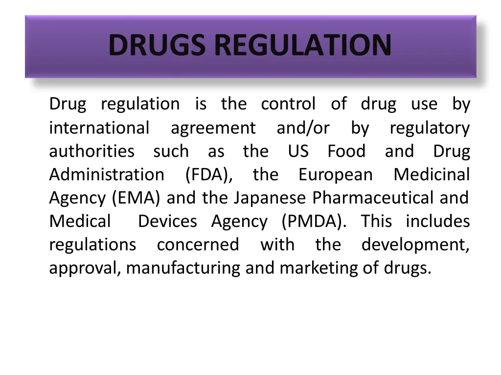 drugs regulation