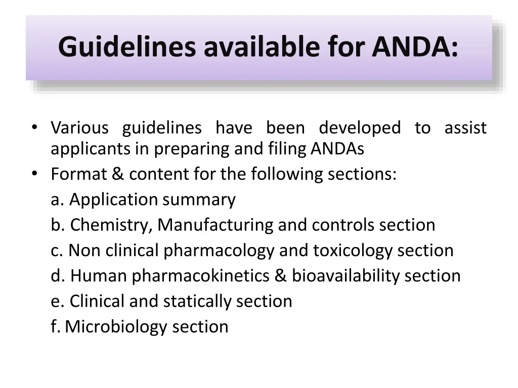 guidelines available foranda