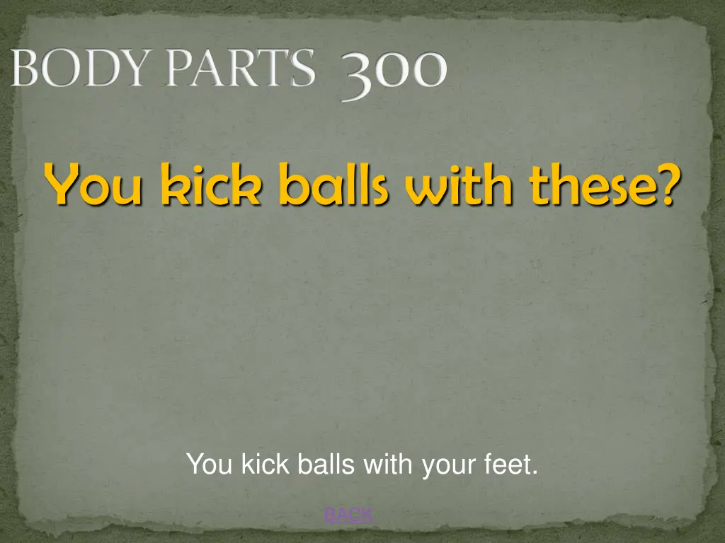 body parts 300