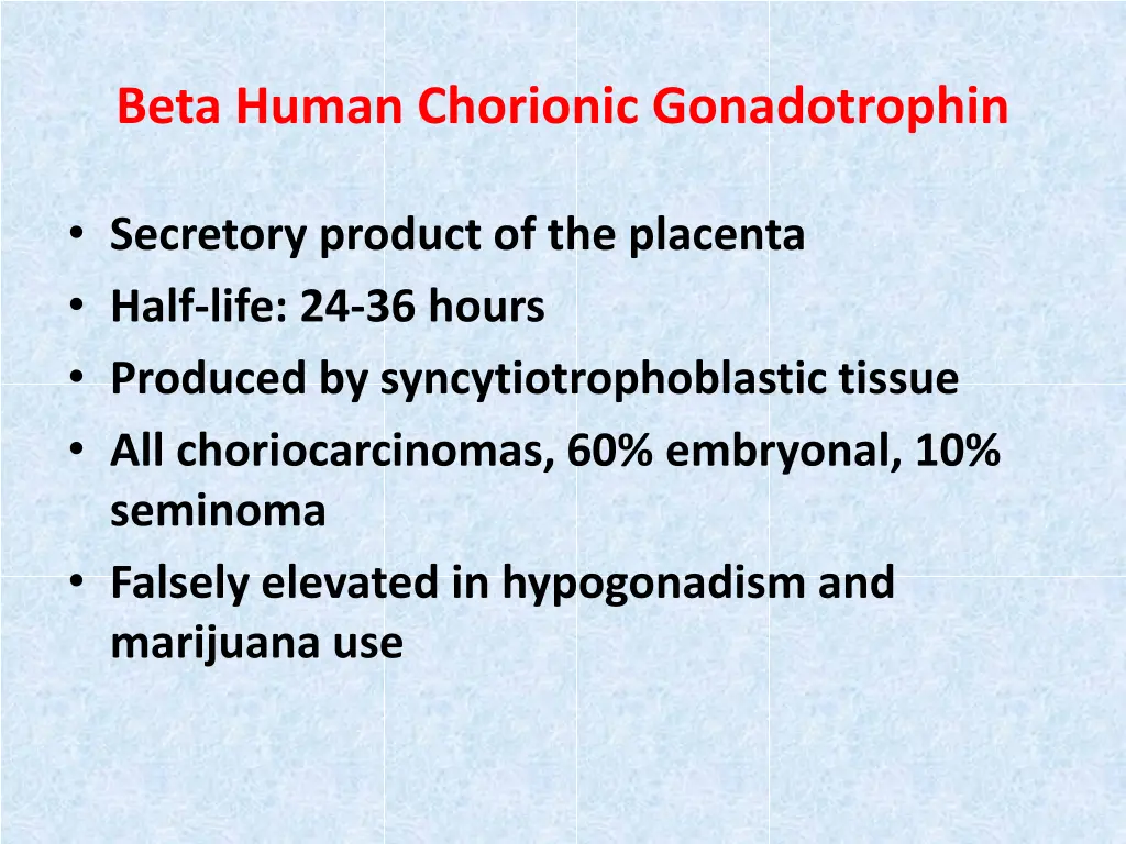 beta human chorionic gonadotrophin