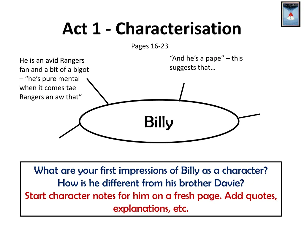 act 1 characterisation pages 16 23 1