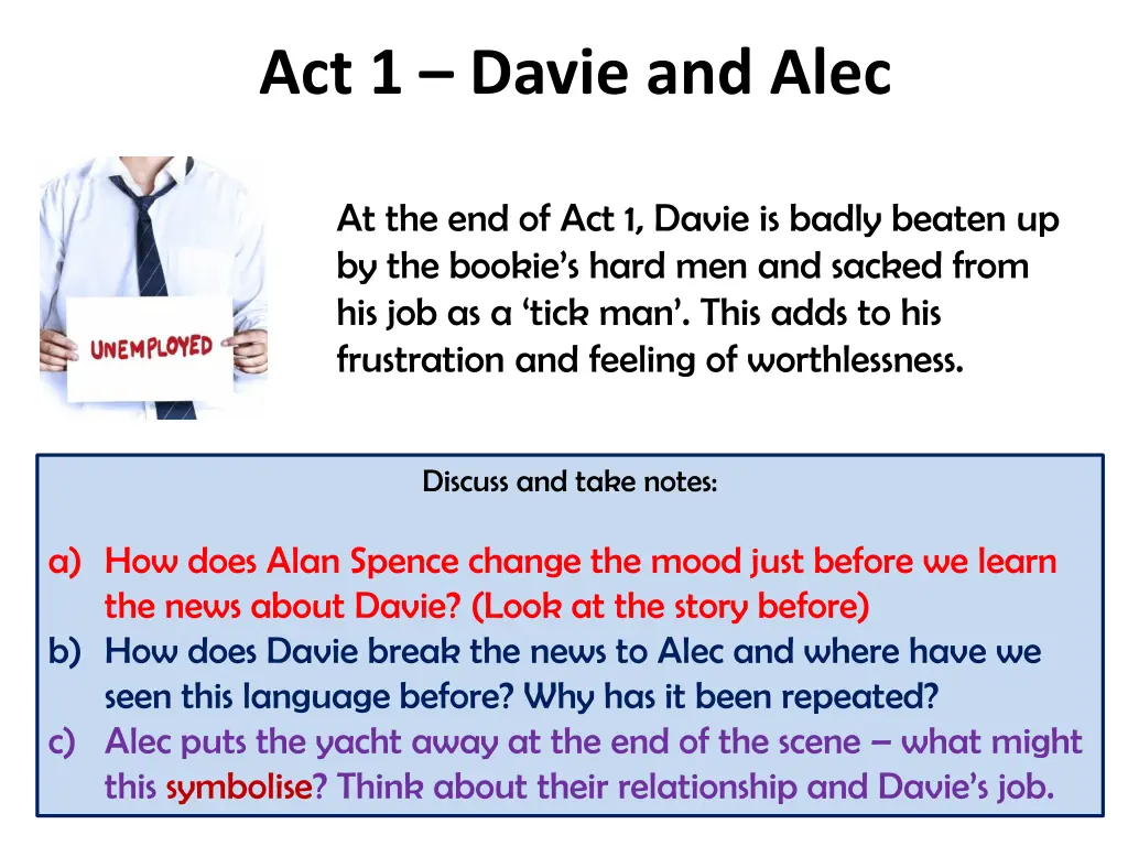 act 1 davie and alec