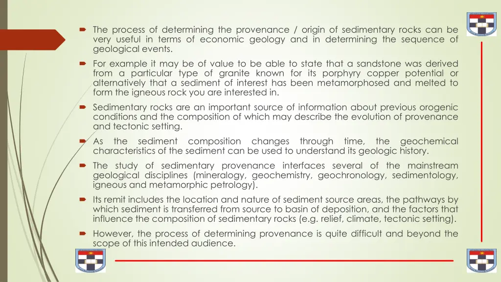 the process of determining the provenance origin