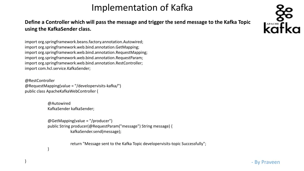 implementation of kafka 2