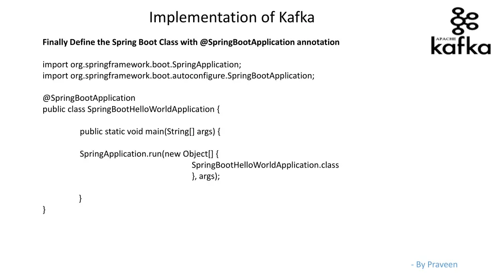 implementation of kafka 3