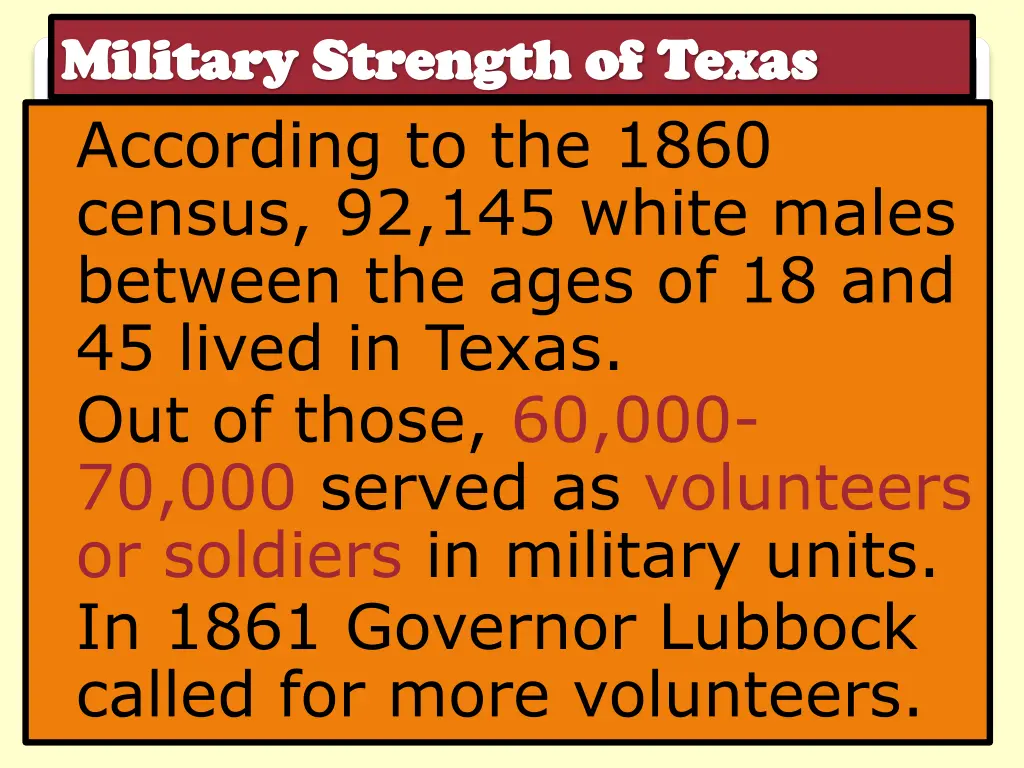 military strength of texas military strength