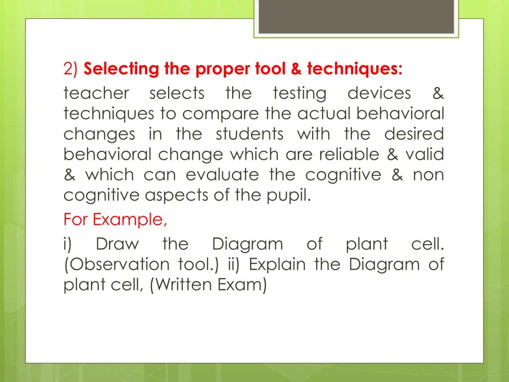 2 selecting the proper tool techniques teacher