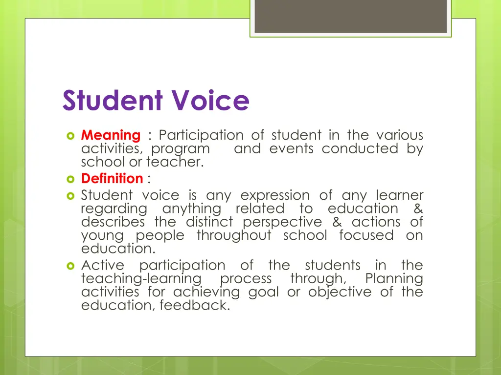 student voice 1