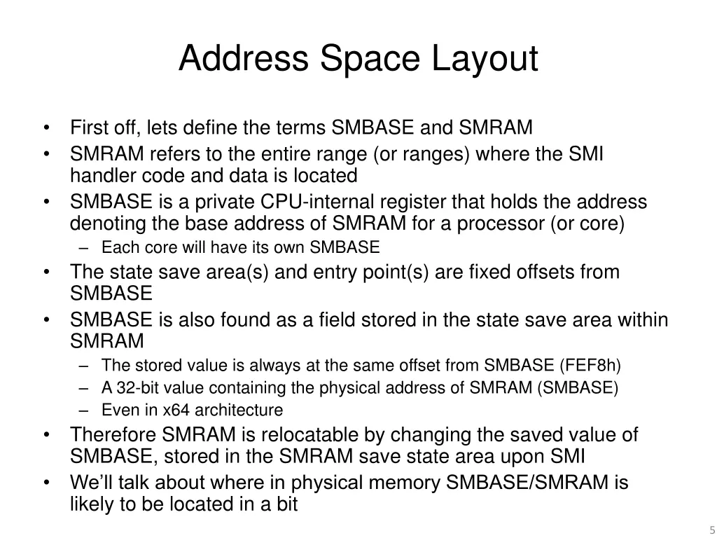 address space layout