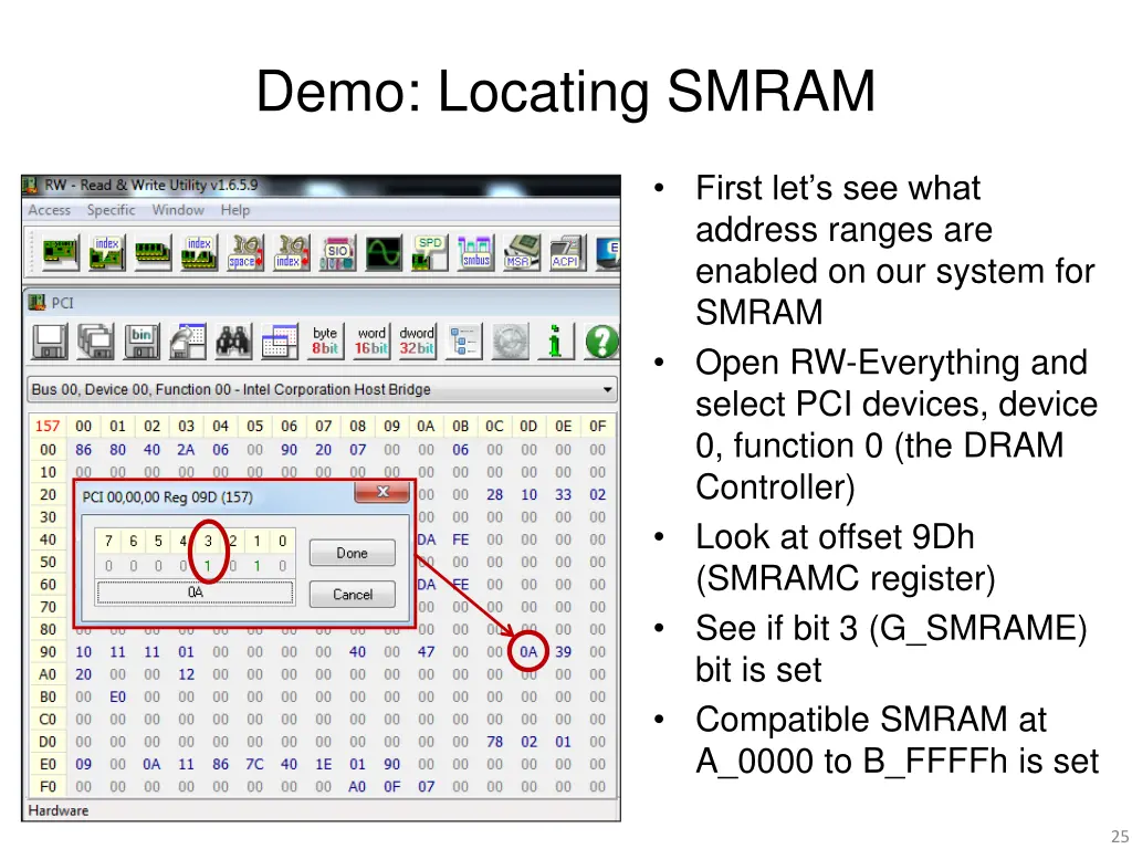 demo locating smram