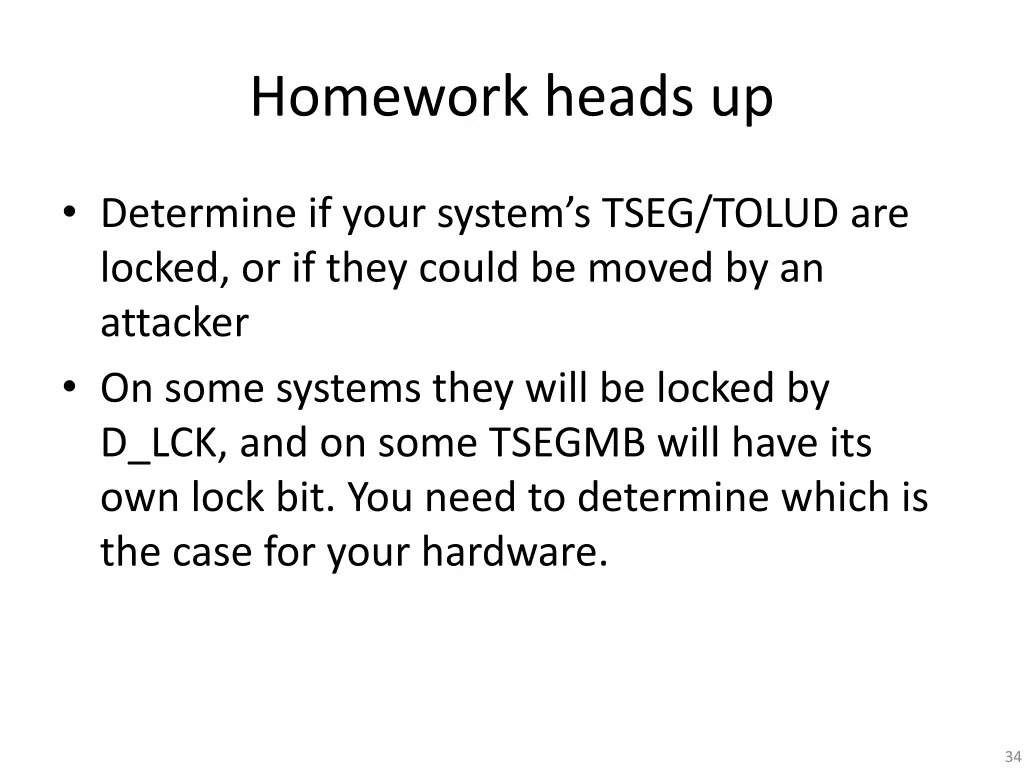 homework heads up