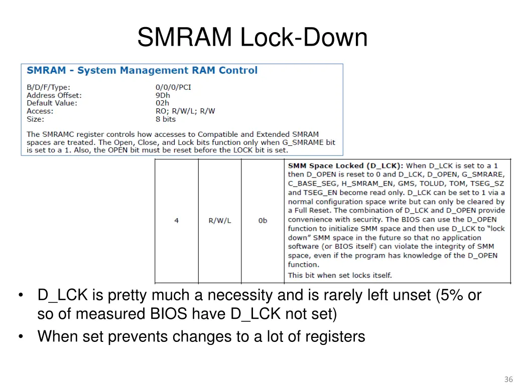 smram lock down