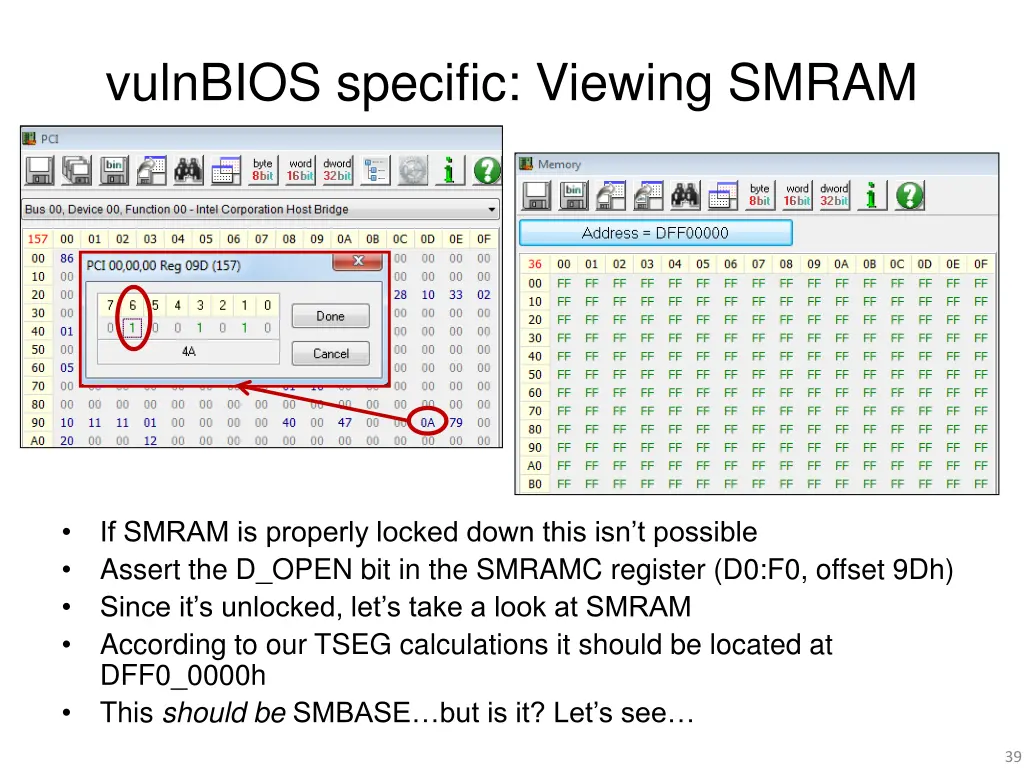 vulnbios specific viewing smram