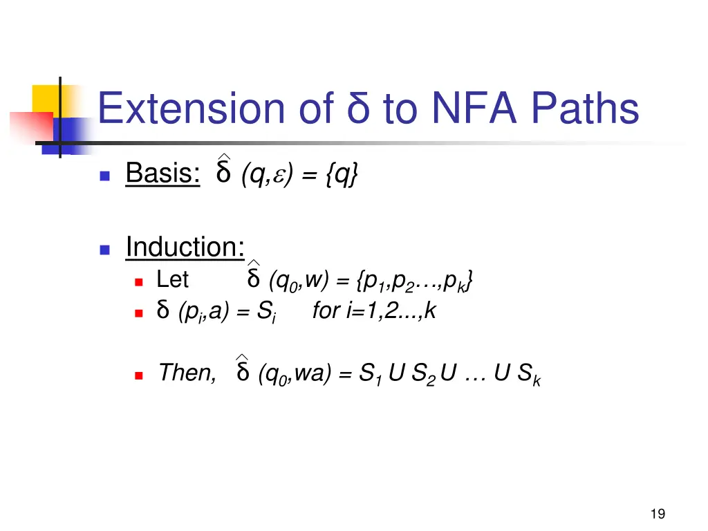 extension of to nfa paths