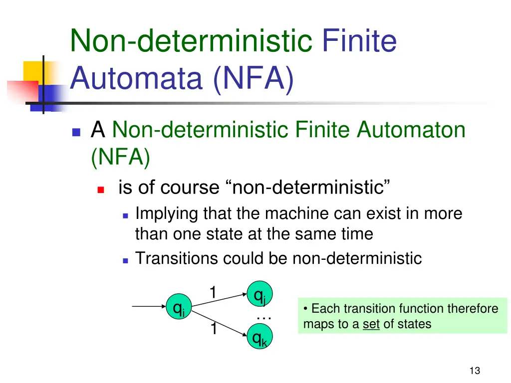 non deterministic finite automata nfa