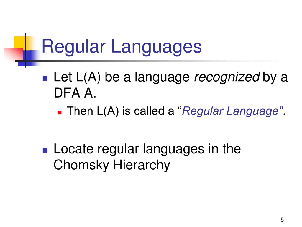 regular languages