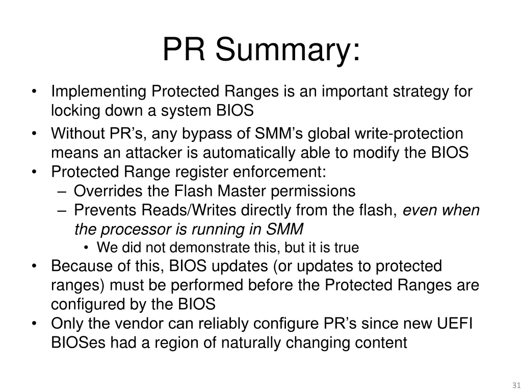 pr summary