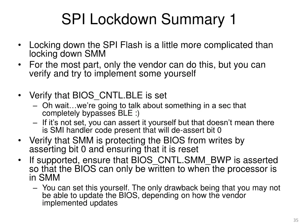 spi lockdown summary 1