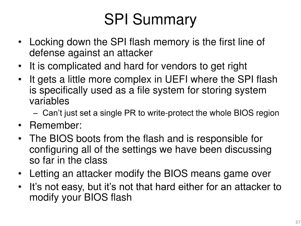 spi summary