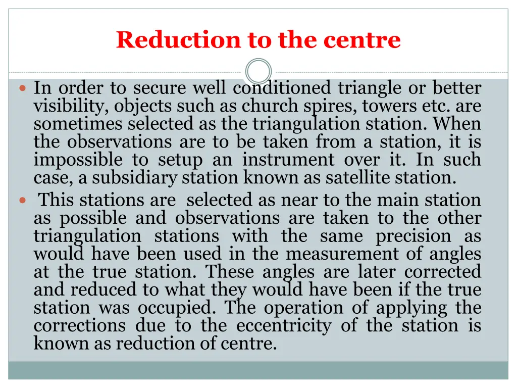 reduction to the centre