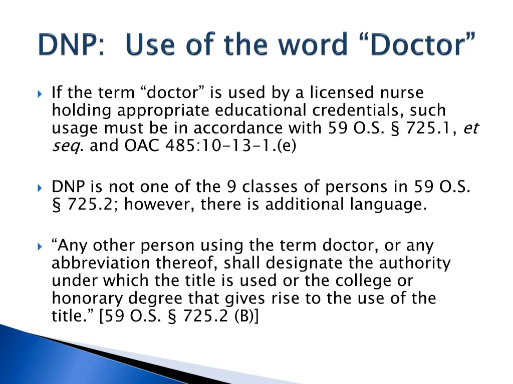 if the term doctor is used by a licensed nurse