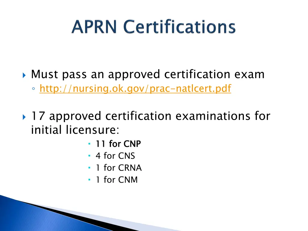 must pass an approved certification exam http