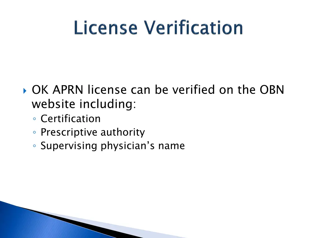 ok aprn license can be verified