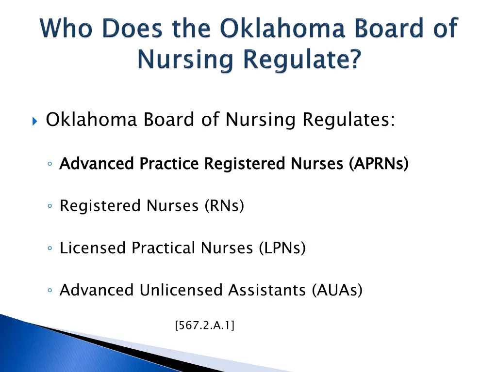 oklahoma board of nursing regulates