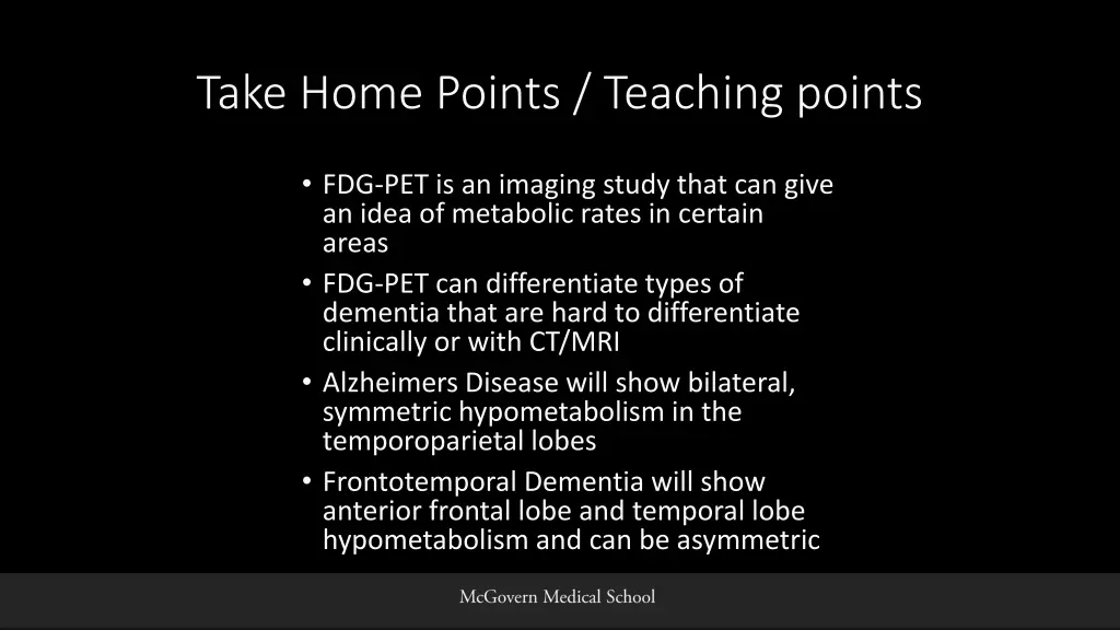 take home points teaching points